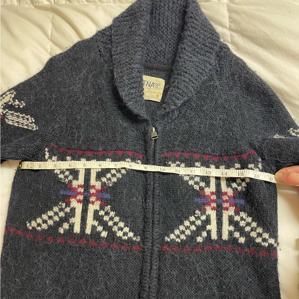 TNA Merino & Alpaca Wool Jacket Womens Small Cowachin Coastal Thick Cozy Zip Up - Picture 5 of 6